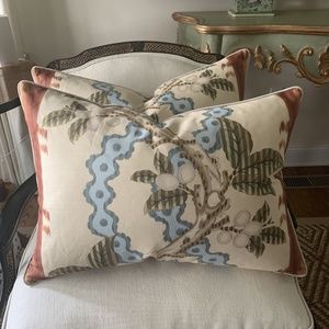 Brunschwig & Fils Linen Down  Pillow Pair